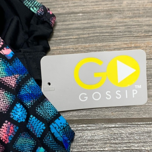 Go by Gossip Multi Light The Way Printed Layered Tankini Top Size Small - Picture 8 of 10